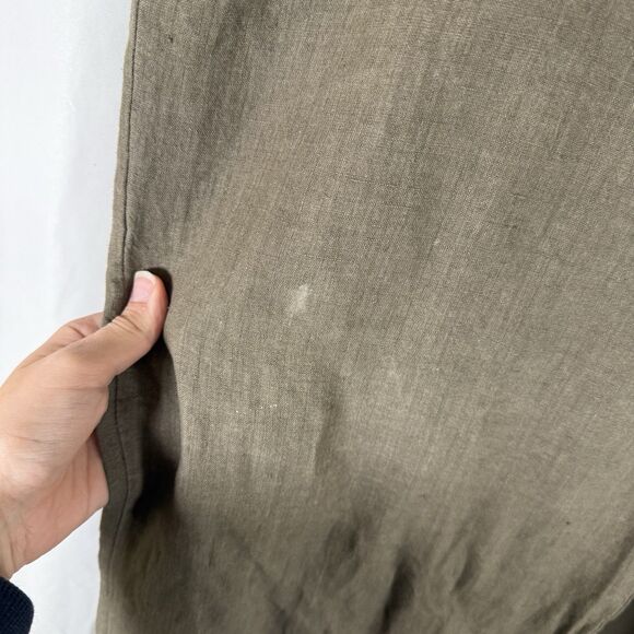 Britches of Georgetowne Linen Pants Women's Large Green Drawstring Pockets - Picture 4 of 12